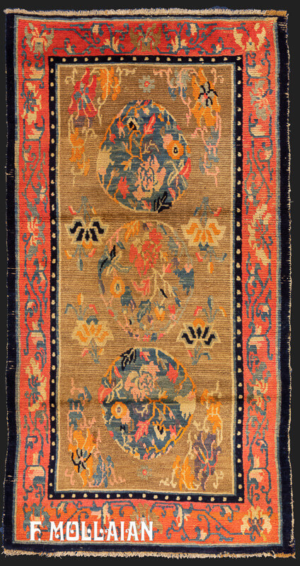 Tappeto Floreale Tibetano Antico n°:56716287